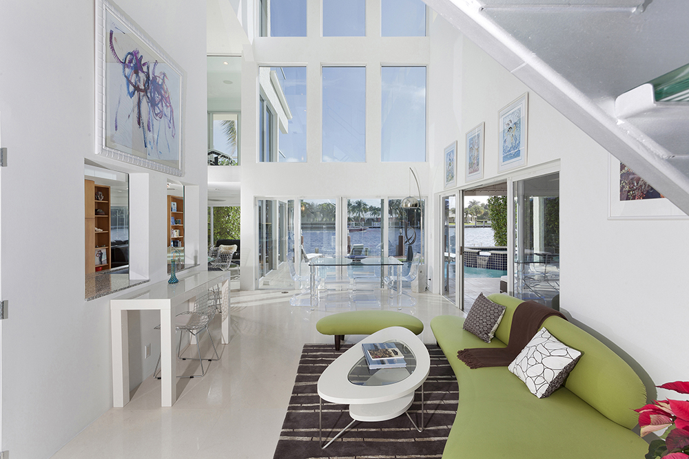 628 SE 5th St Unit 5 Delray Beach Florida Pascal Liguori and Son Luxury Home Real Estate Living Room Townhome Three Story Waterfront Intracoastal