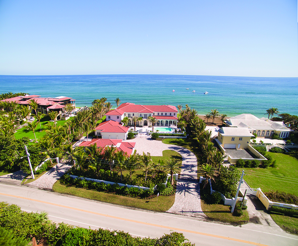 1400 South Ocean Boulevard Manalapan Florida Mansion Sold by Pascal Liguori & Son South Florida Luxury Real Estate Broker Associates Realty Oceanfront Luxury Home Intracoastal Dock Realtor European Villa